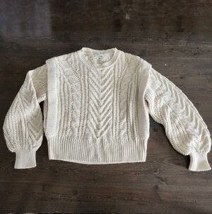 💐2/$25 B.Young Denmark Cream Cable Knit Sweater, Size Large